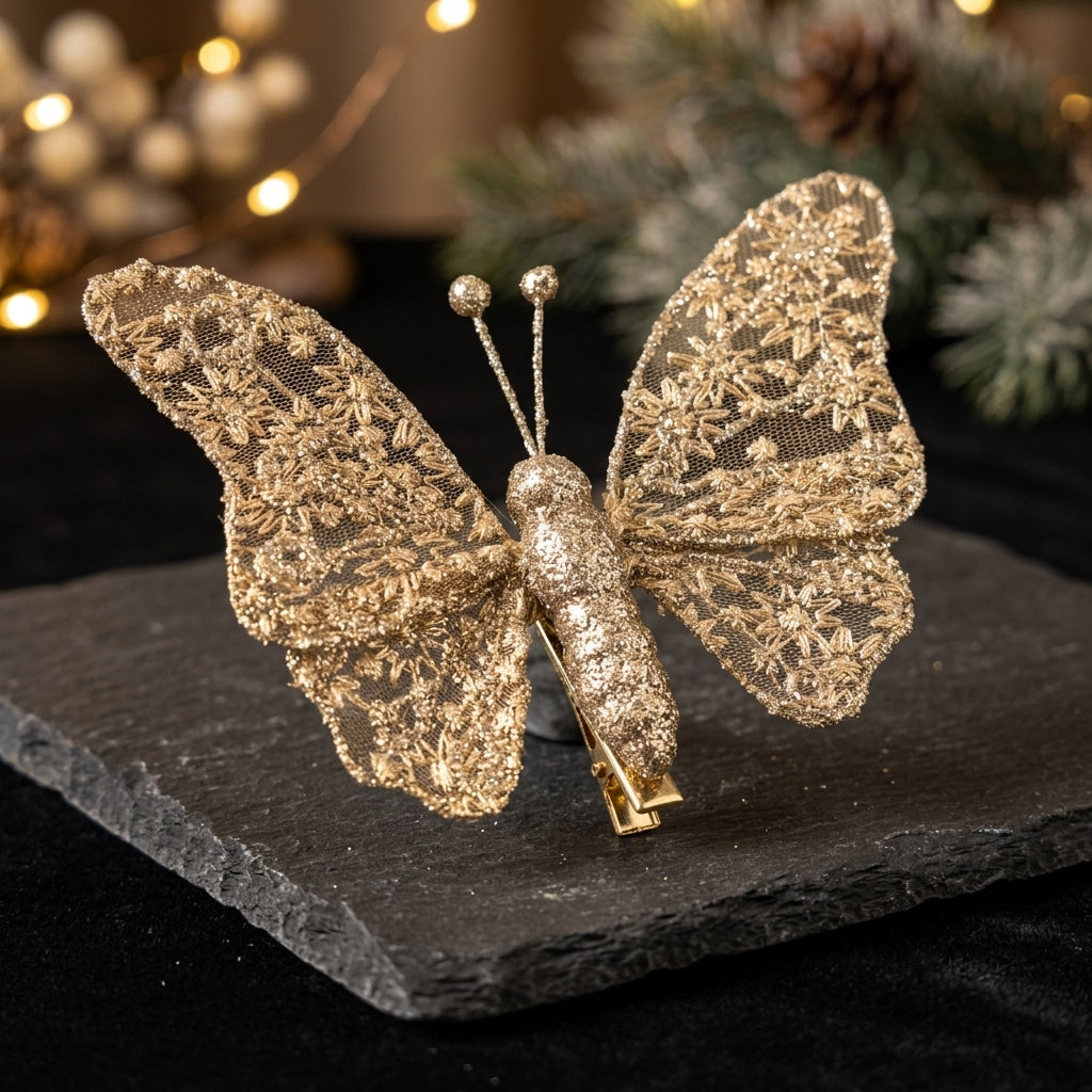 Amal Lace Clip On Butterfly