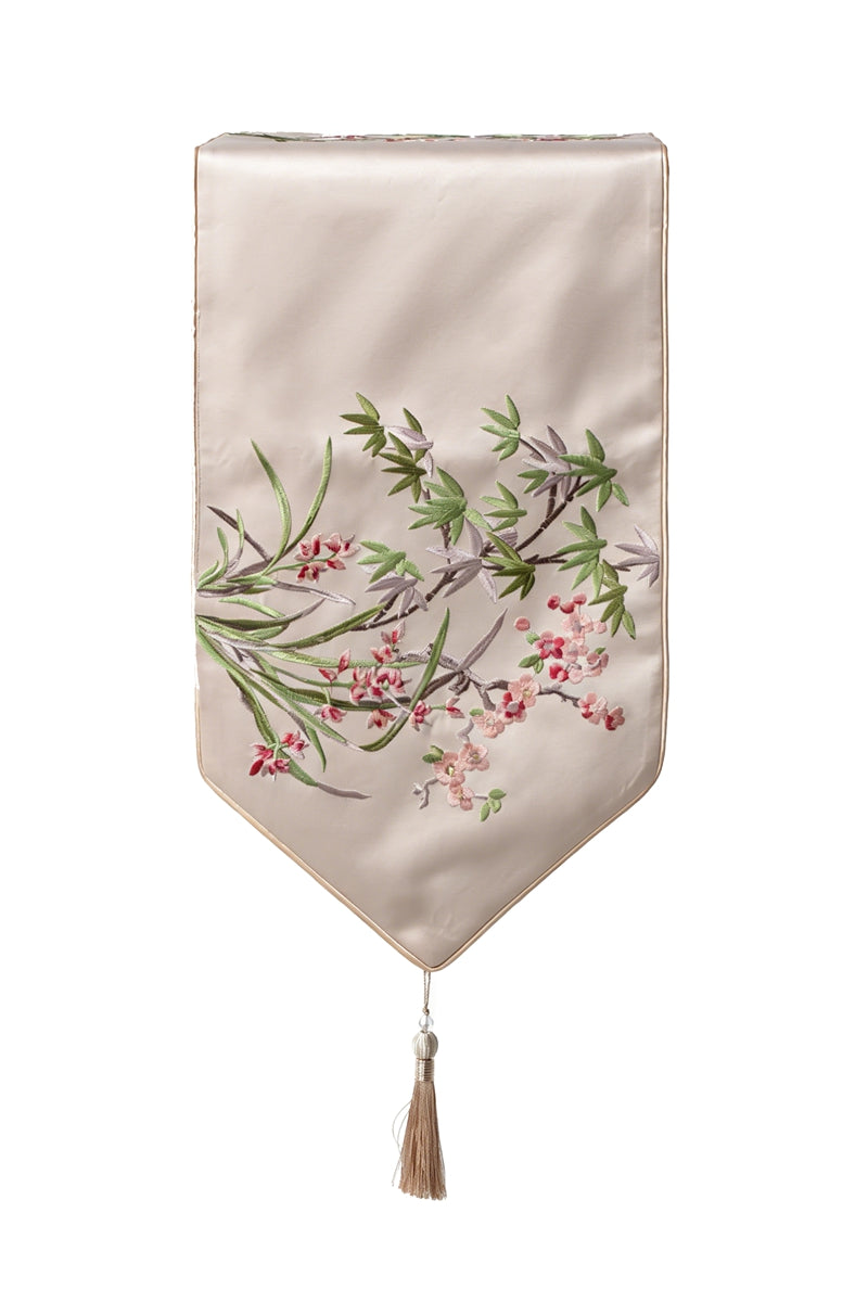 CNY Regal Blossom Table Runner Lt Beige