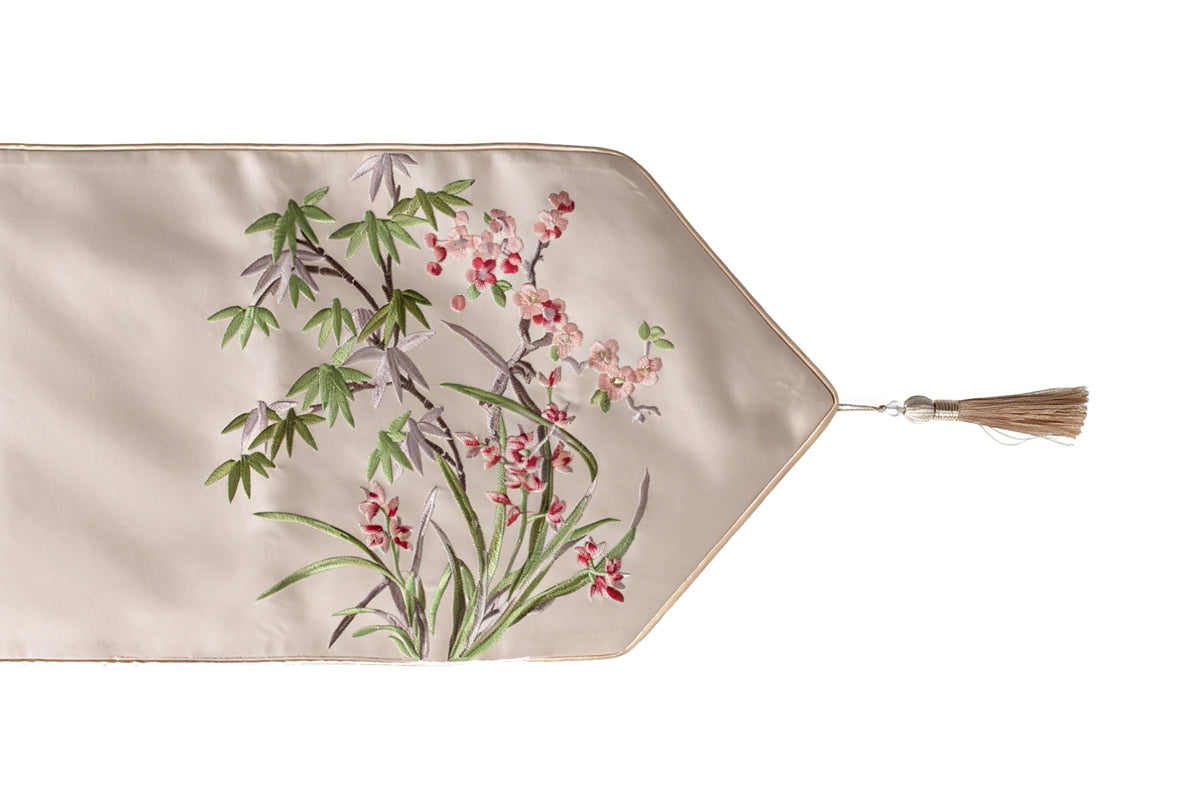 CNY Regal Blossom Table Runner Lt Beige