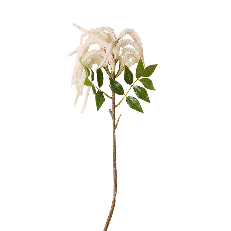 Faux White Sagging Flower