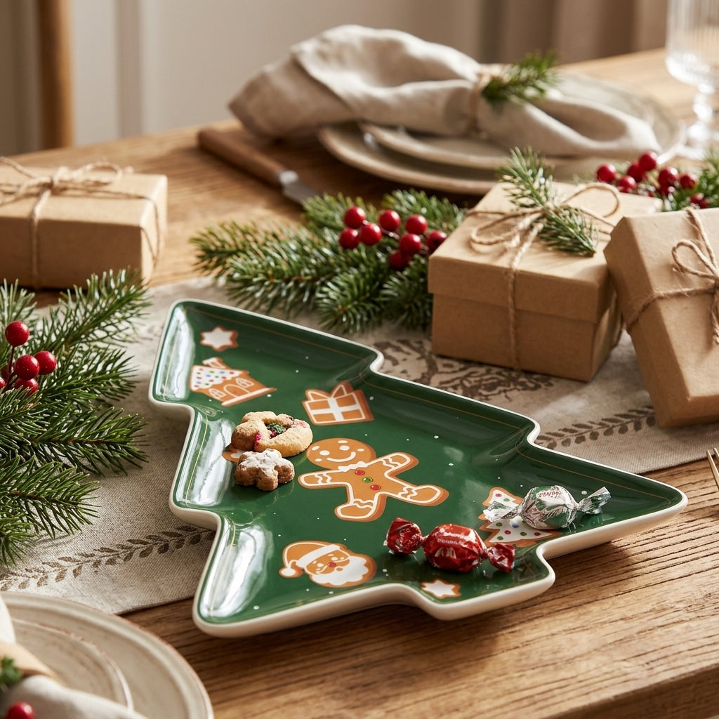Ho Ho Xmas Tree Plate