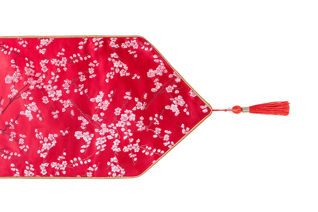 Japandi Cherry Blossom Table Runner