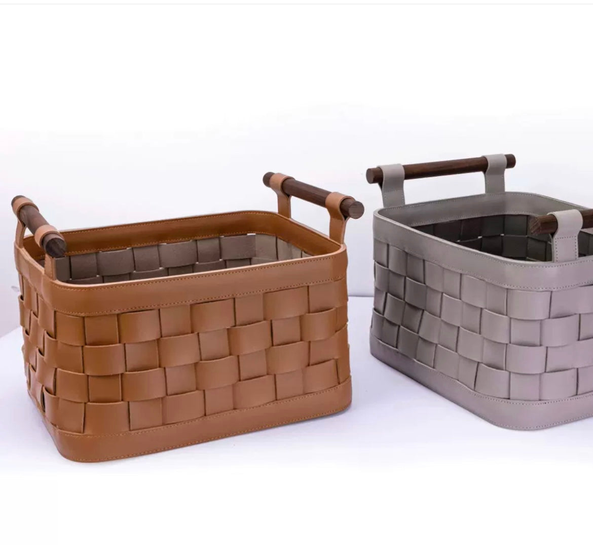 Kesington Faux Leather Basket