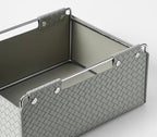Kingsley Faux Leather Woven Basket