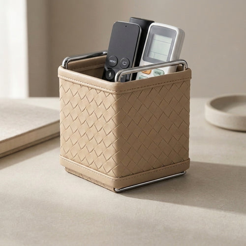 Kingsley Faux Leather Woven Holder