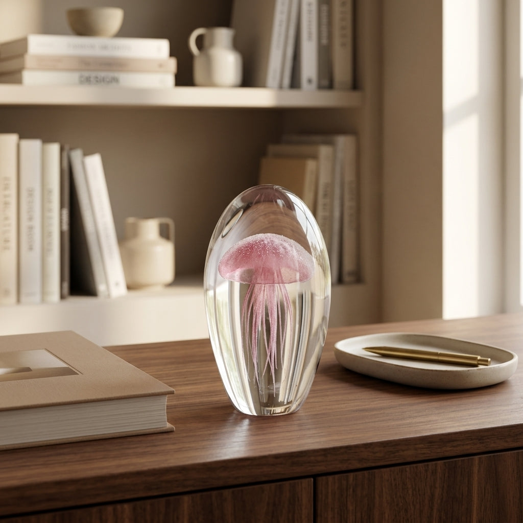 Lebo Jelly Fish Art Glass
