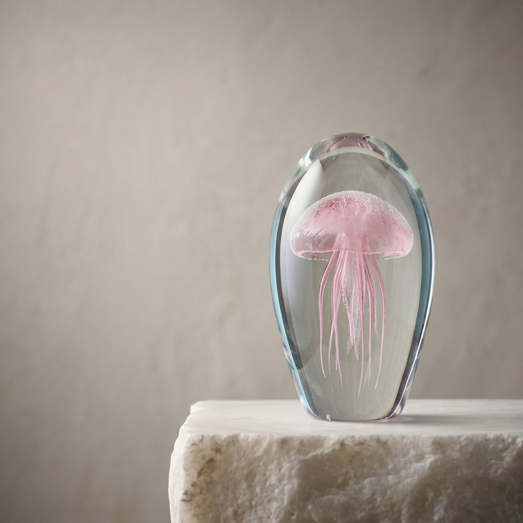 Lebo Jelly Fish Art Glass