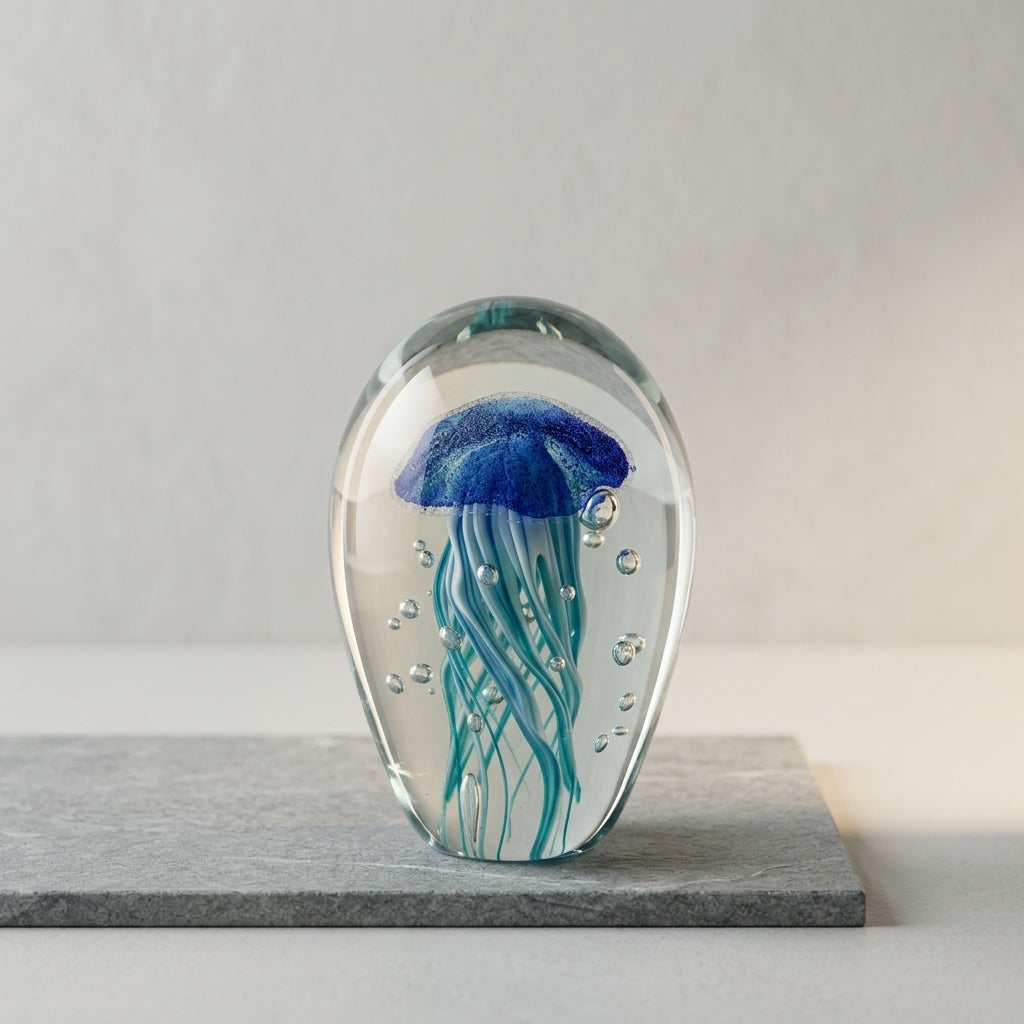 Lebo Jelly Fish Art Glass