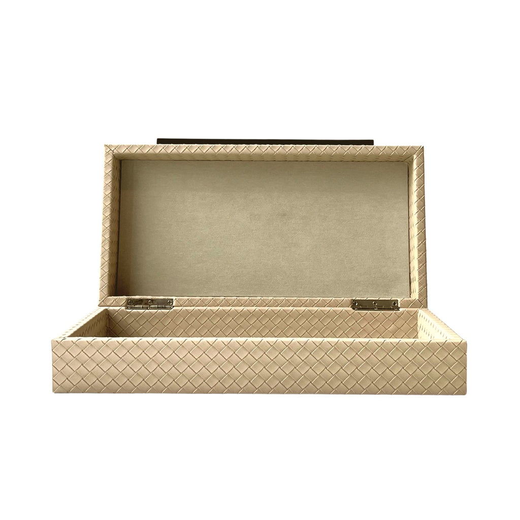 Leedon Woven PU Leather Box