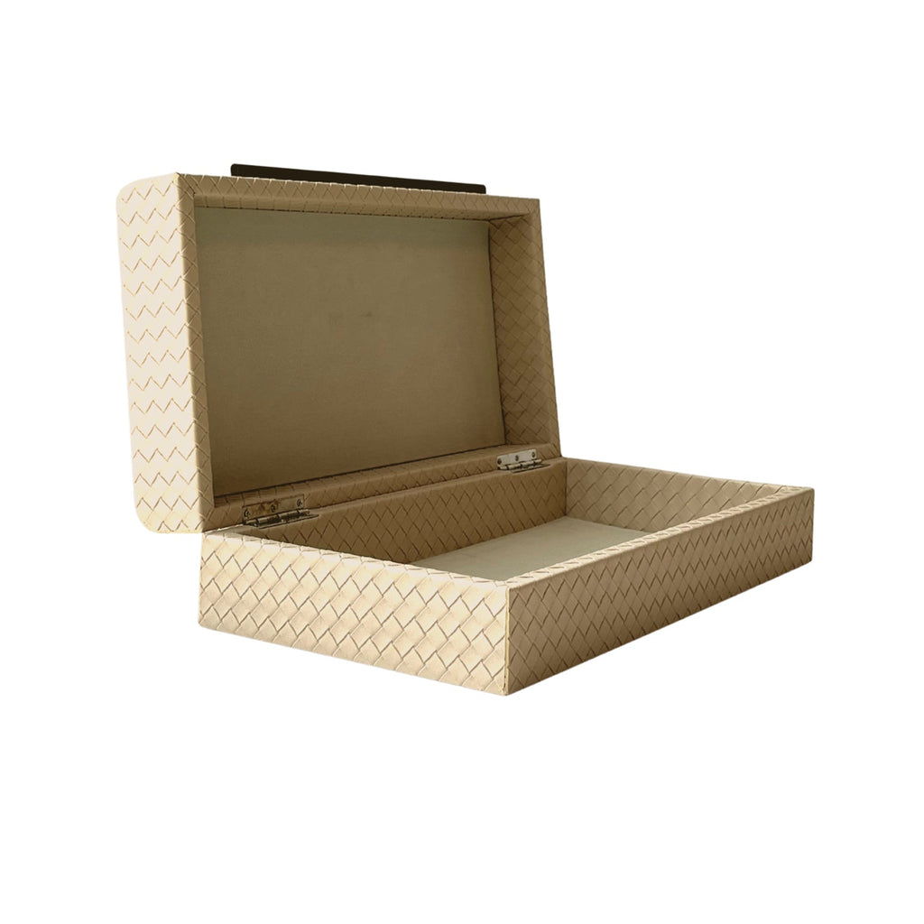 Leedon Woven PU Leather Box