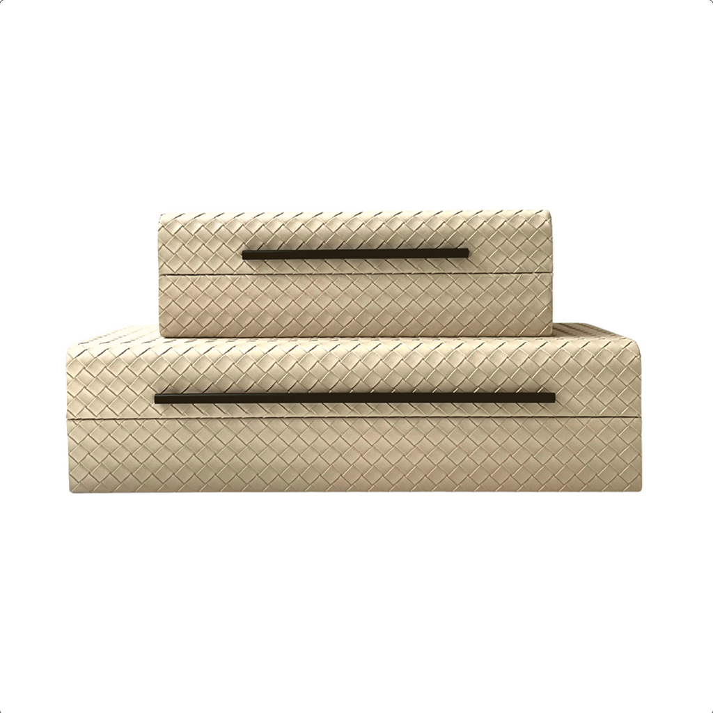 Leedon Woven PU Leather Box