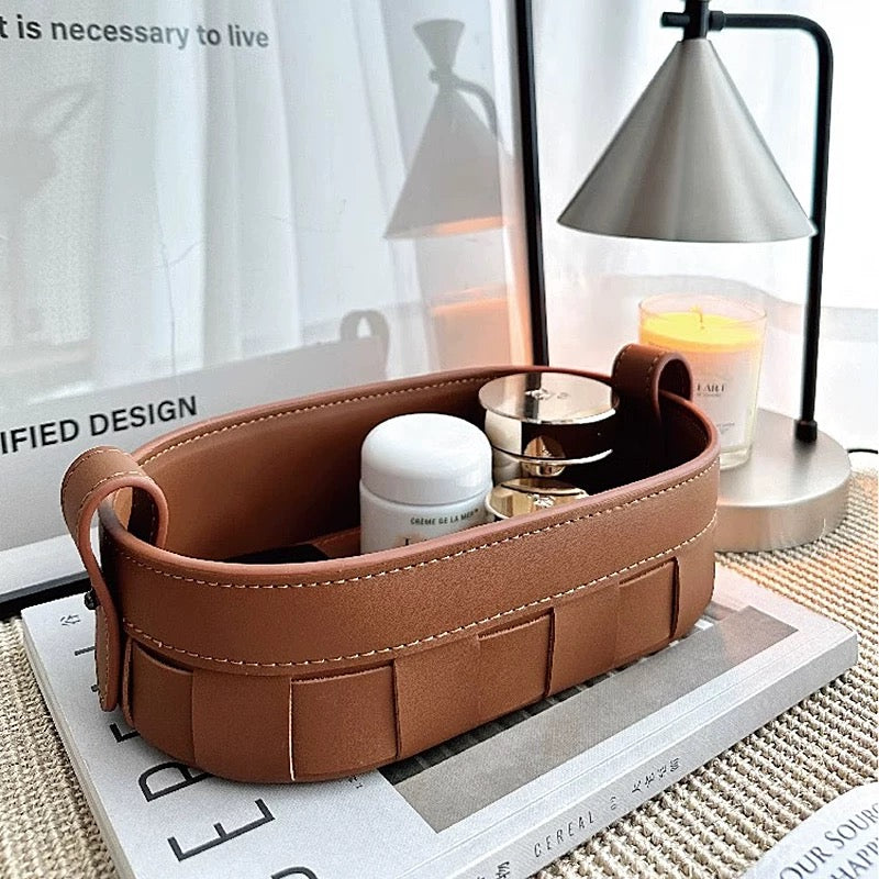 Lexon Faux Leather Basket