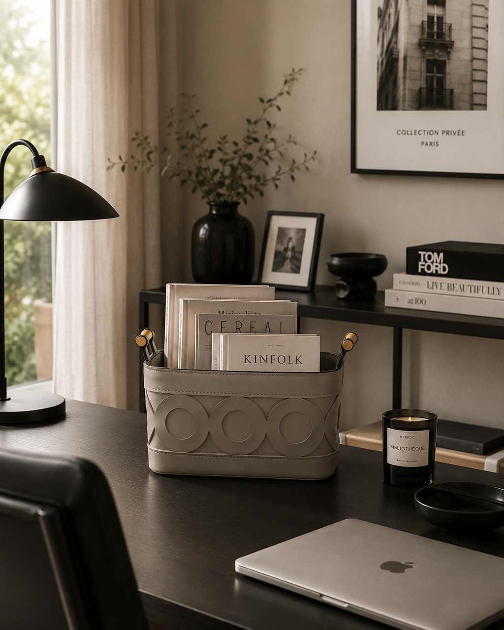 Liberty Faux Leather Basket