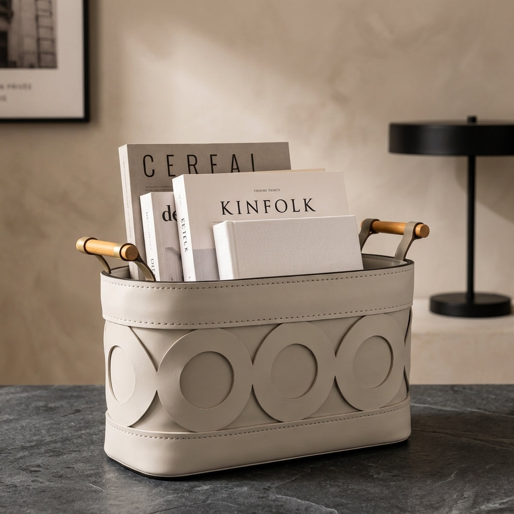 Liberty Faux Leather Basket