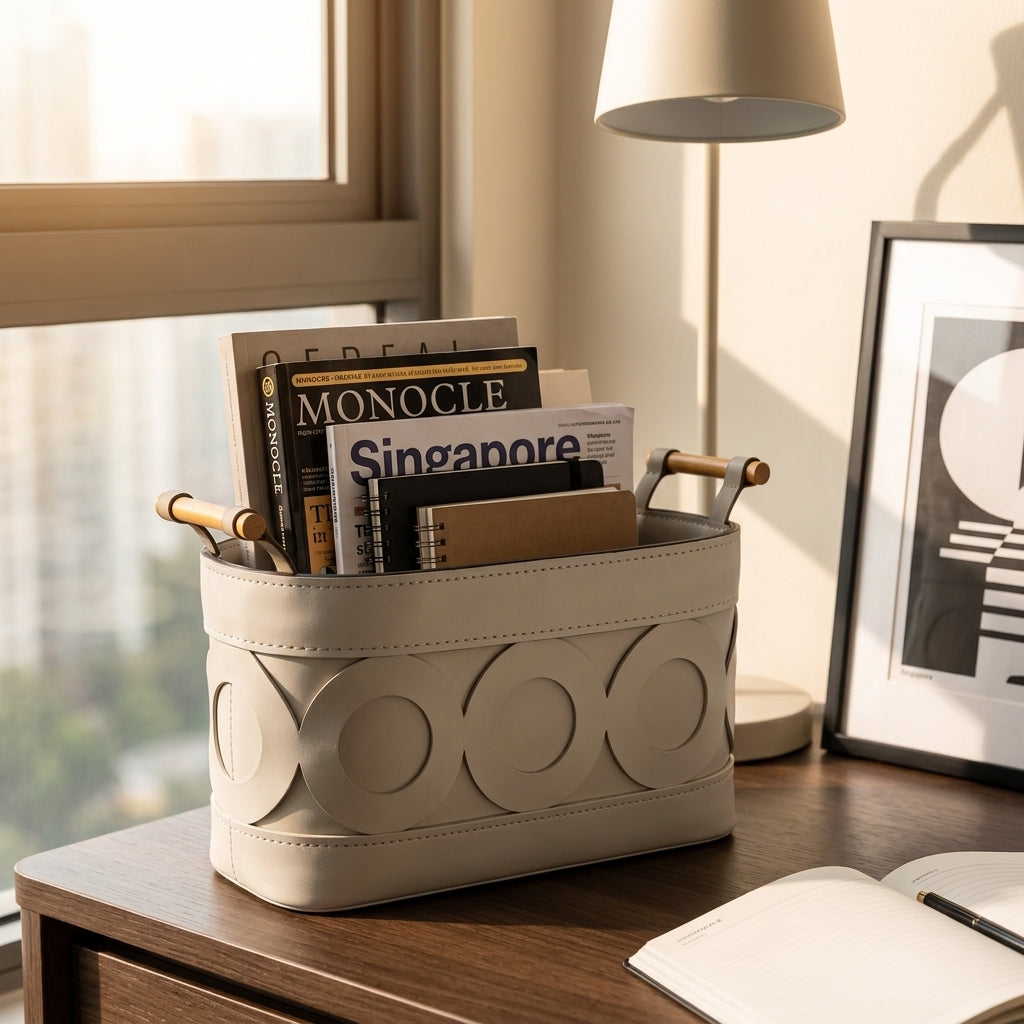 Liberty Faux Leather Basket