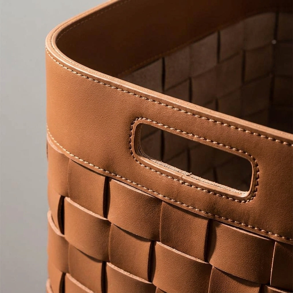 Madison Faux Leather Basket