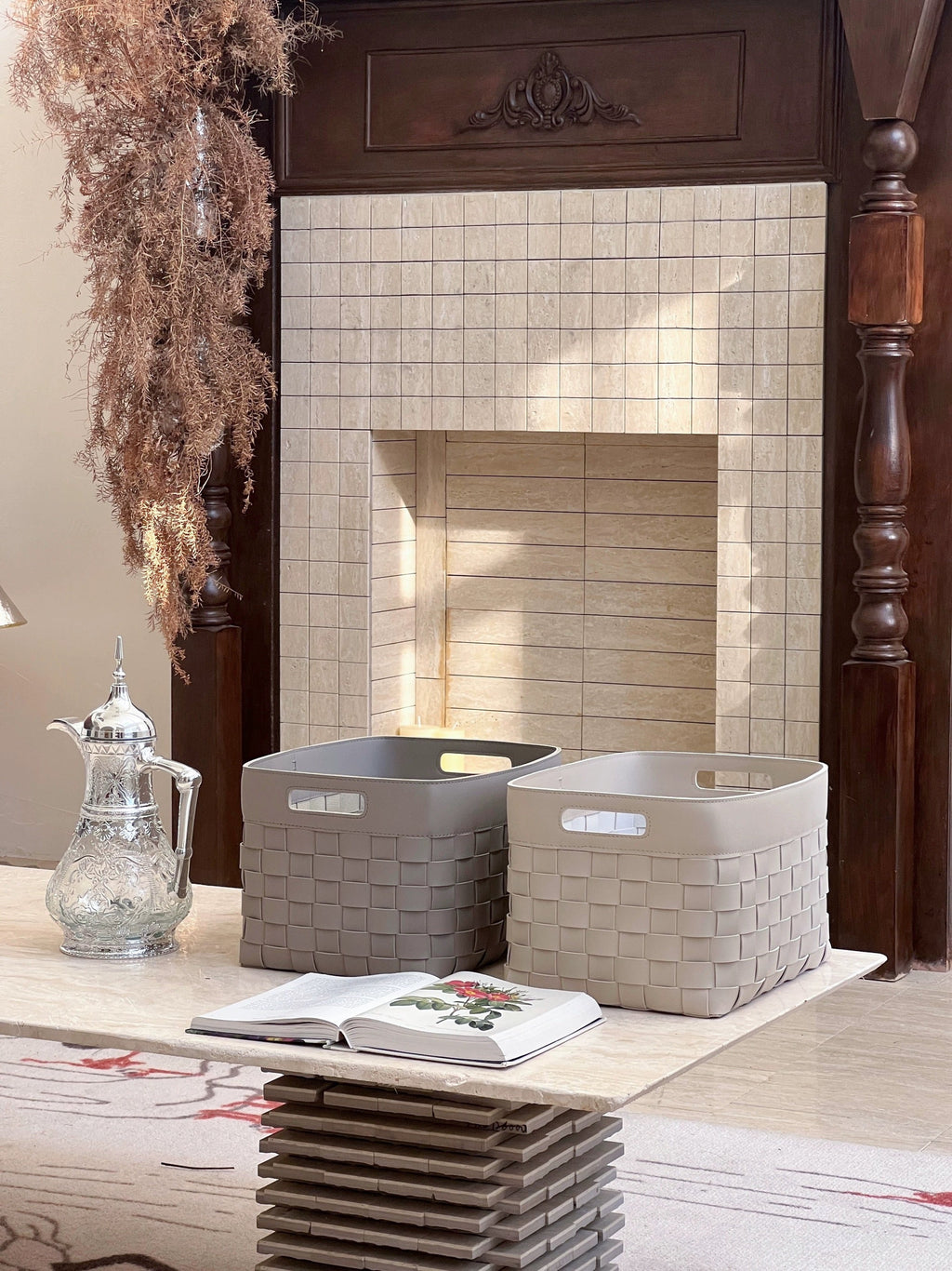 Madison Faux Leather Basket