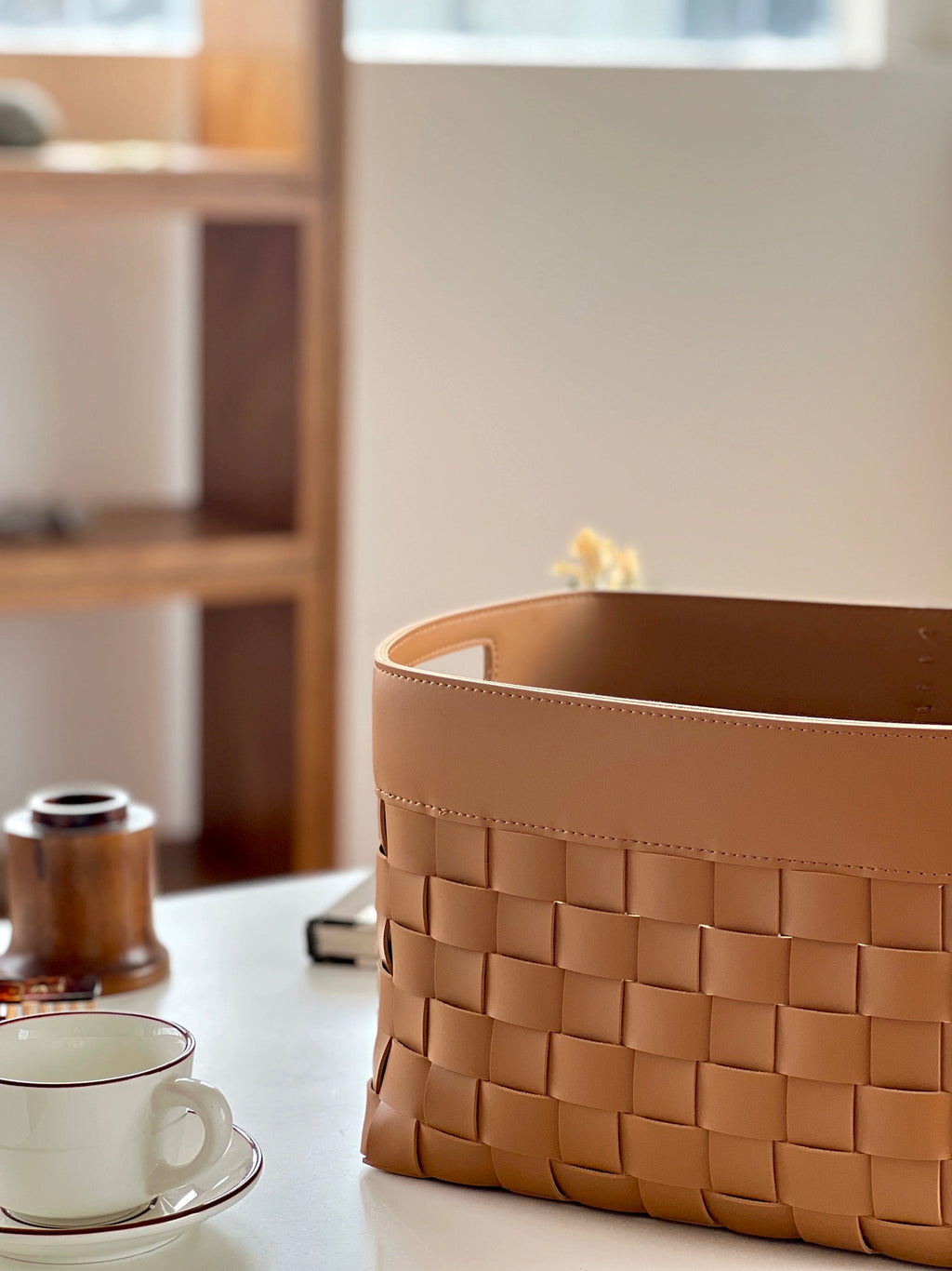 Madison Faux Leather Basket
