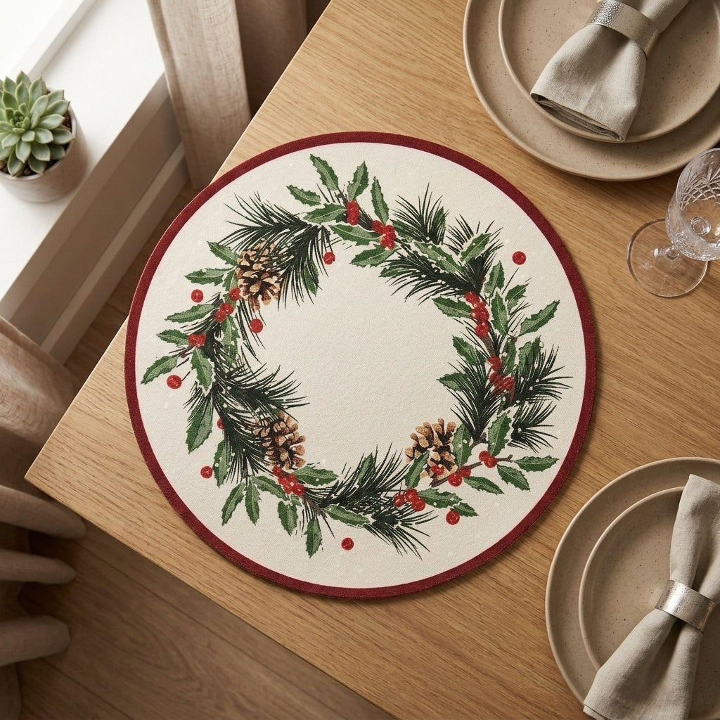 Nostalgic Round Xmas Placemat