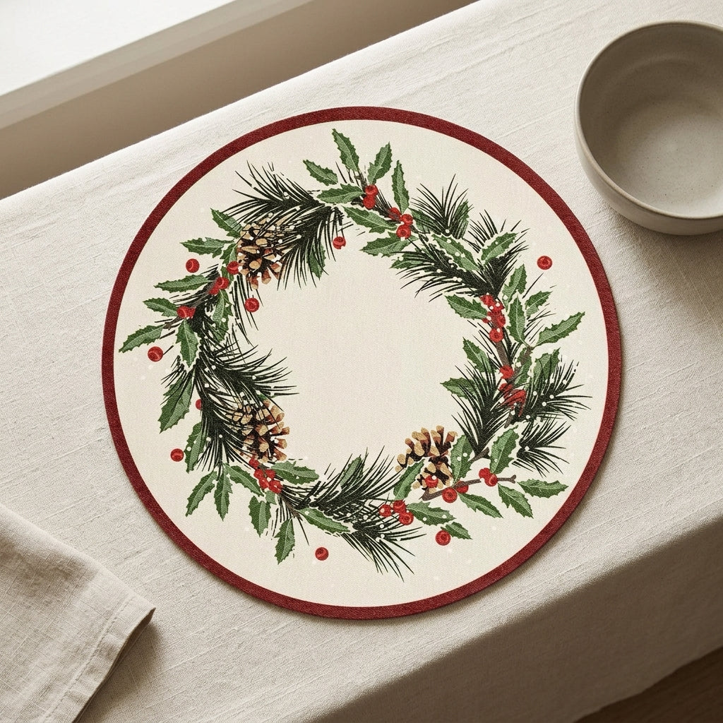 Nostalgic Round Xmas Placemat