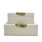 Oberio Faux Leather Box