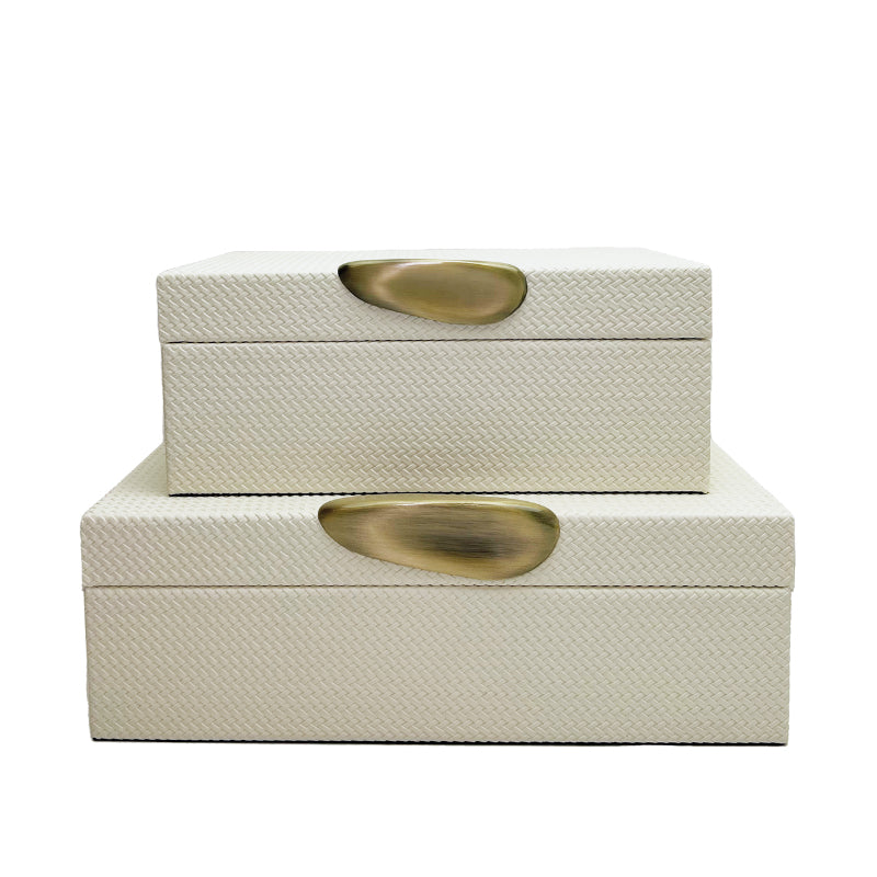 Oberio Faux Leather Box
