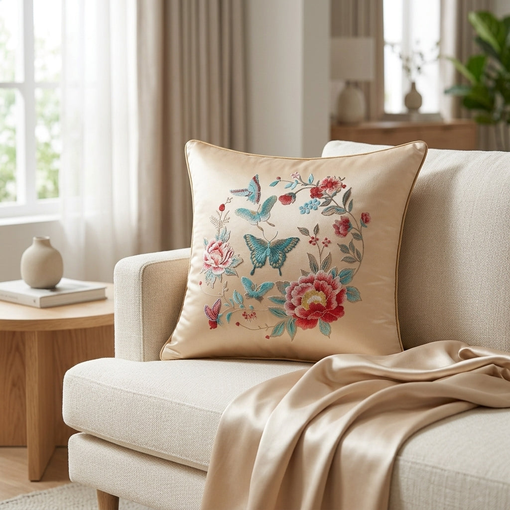 Oriental Papillion Cushion (PRE ORDER)