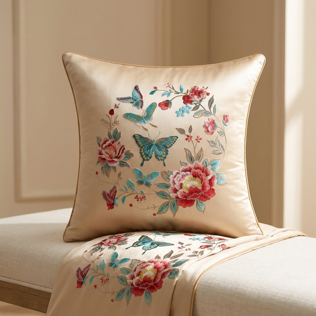 Oriental Papillion Cushion (PRE ORDER)