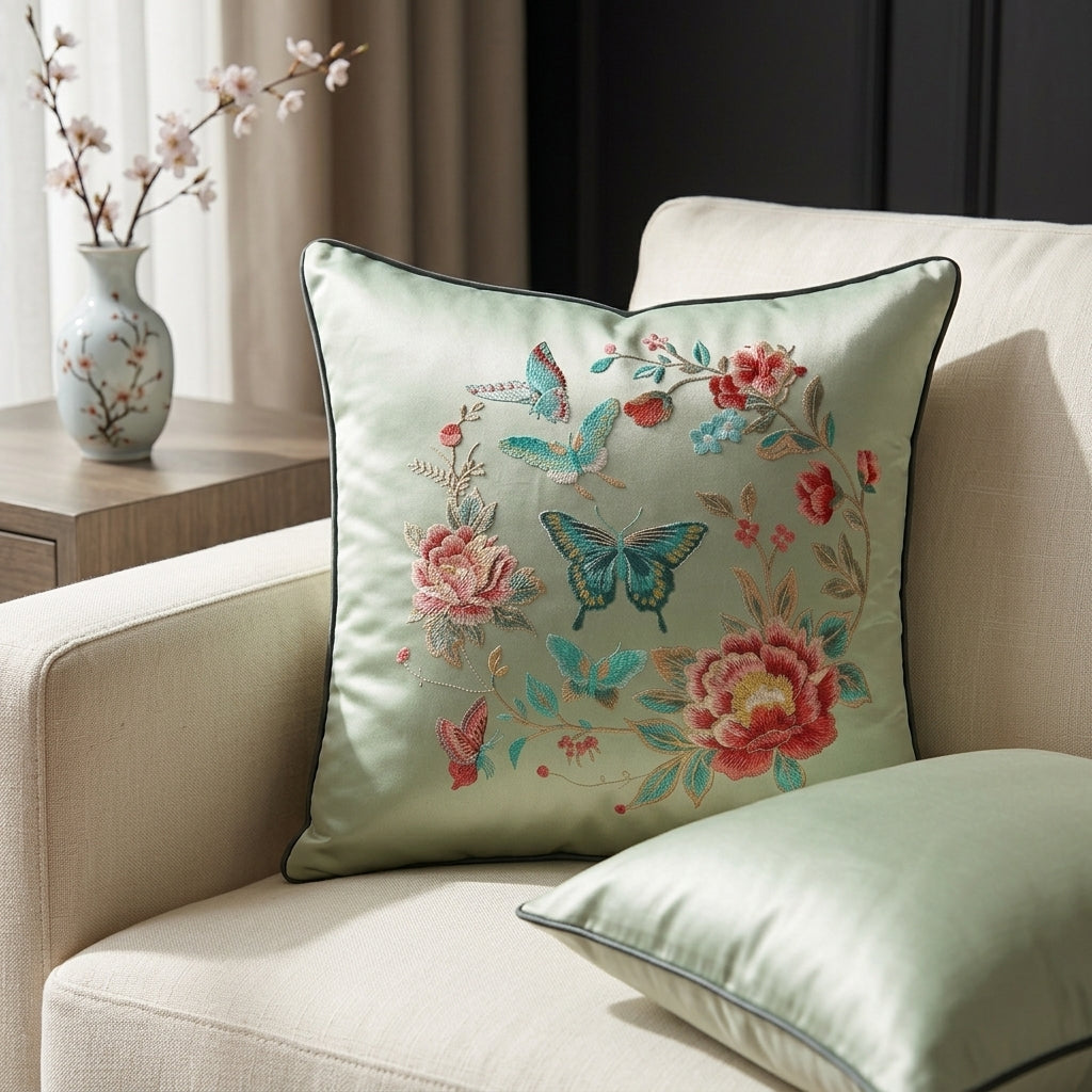 Oriental Papillion Cushion (PRE ORDER)