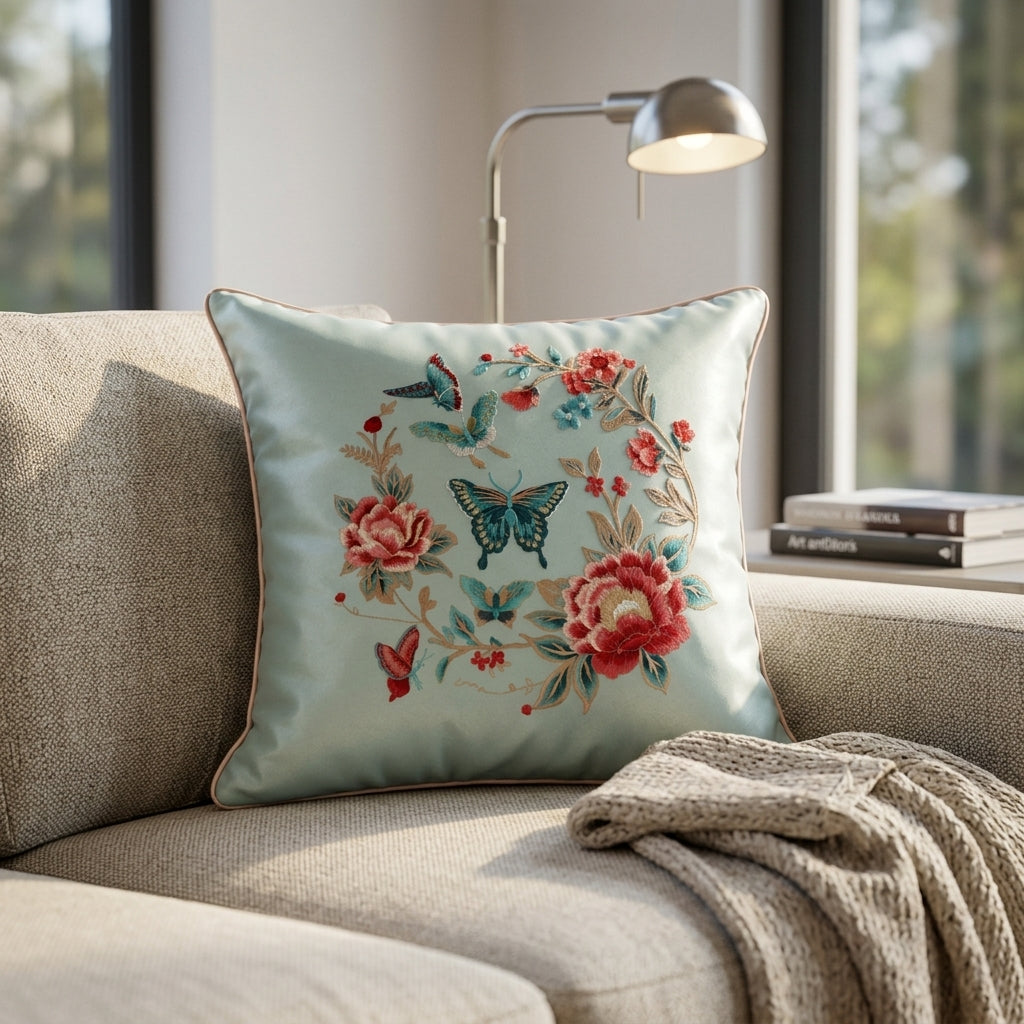Oriental Papillion Cushion (PRE ORDER)