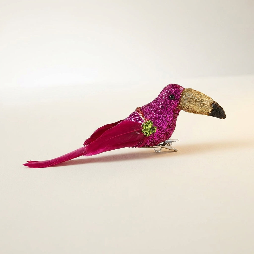 Shazza Glitter Clip on Toucan Pink