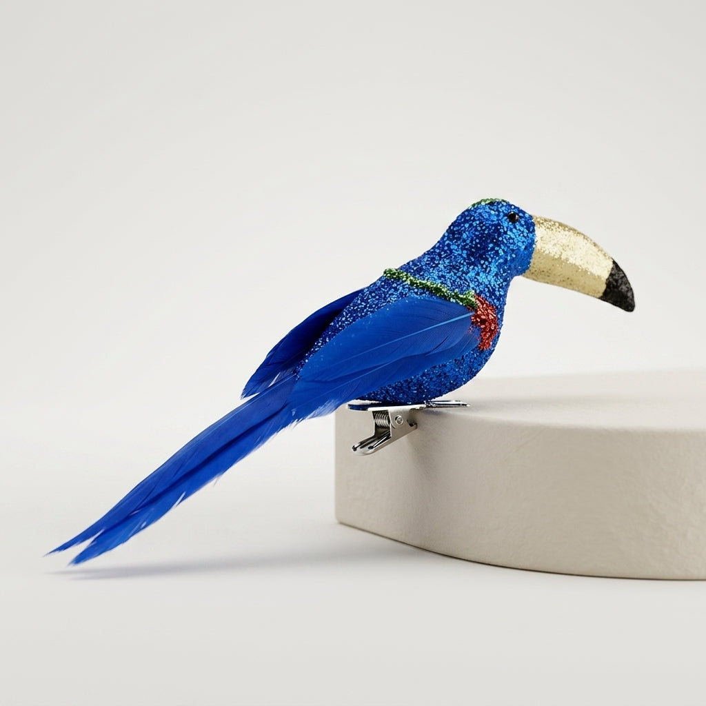 Shazza Glitter Clip on Toucan Blue