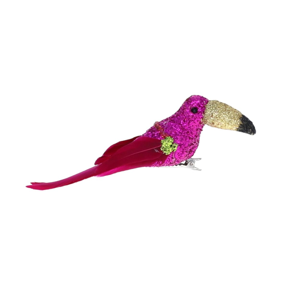 Shazza Glitter Clip on Toucan Pink
