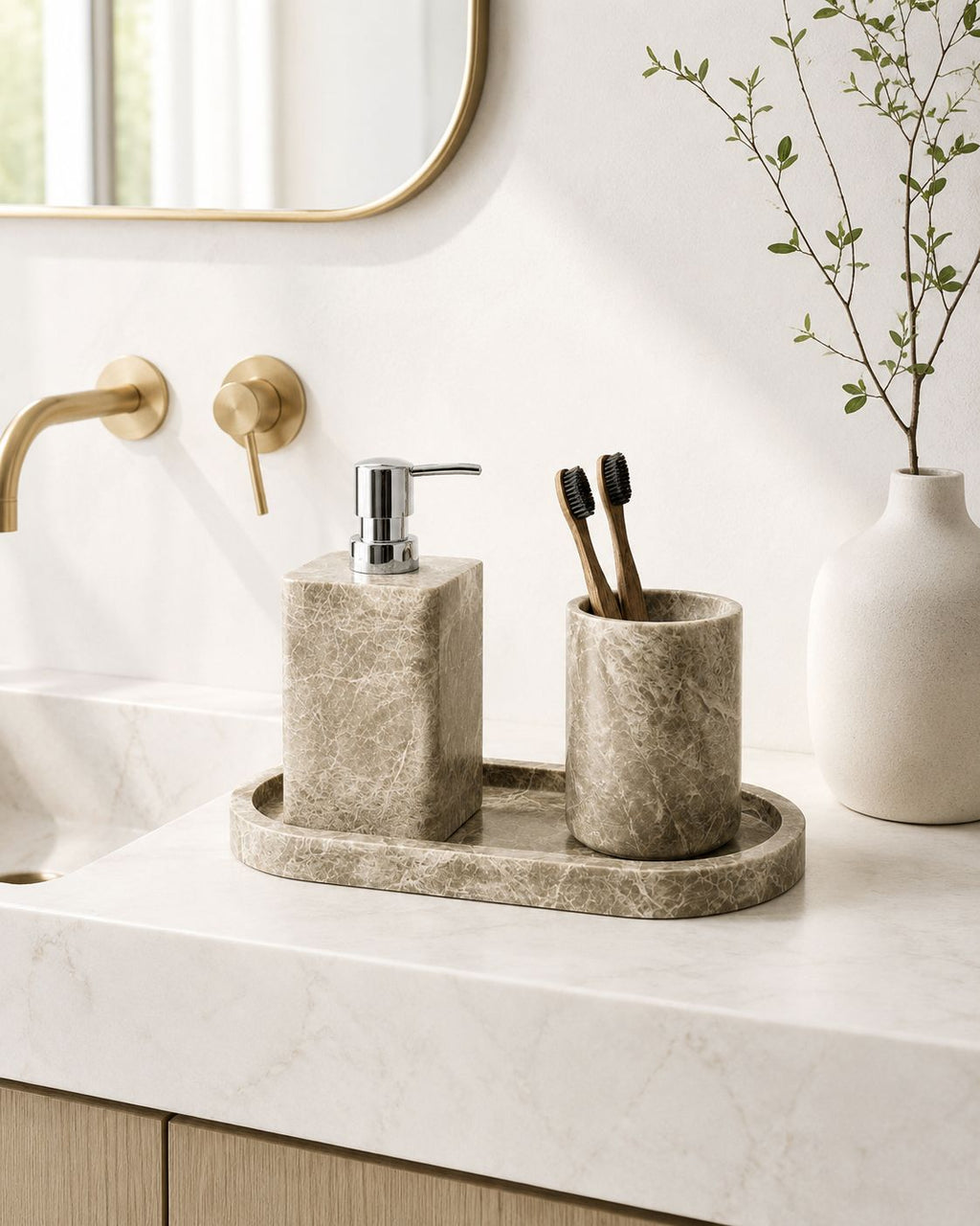 Macy Marble Curve Tray