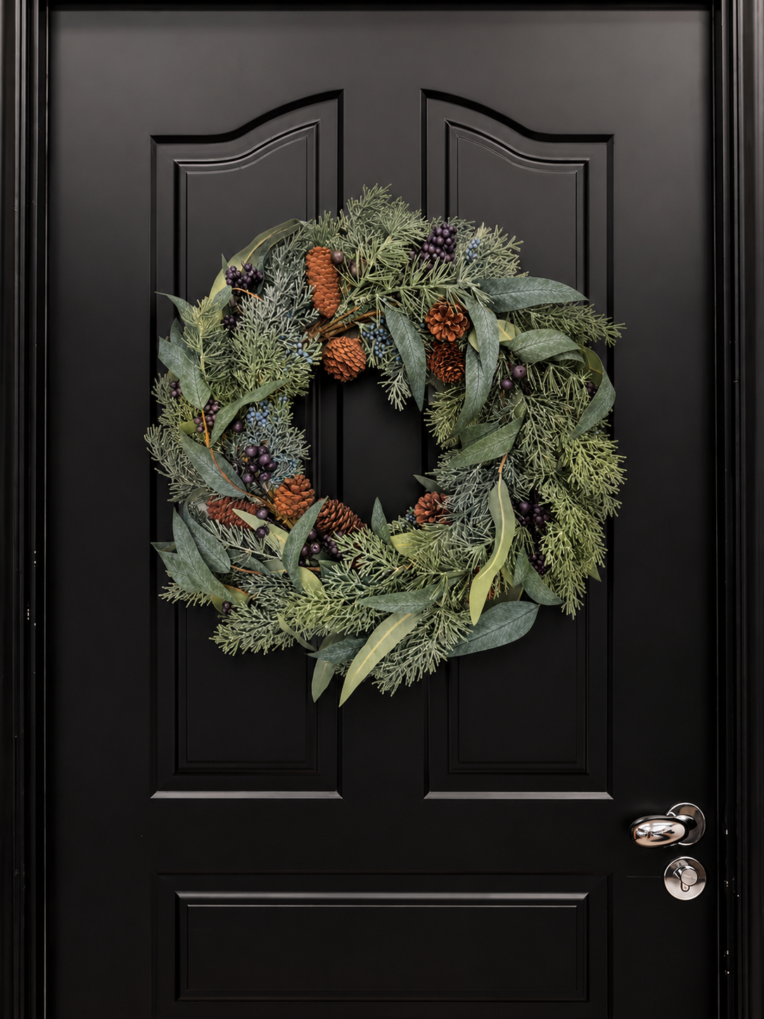 Xmas Eucalyptus Blue Berry Wreath