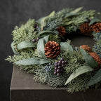 Xmas Eucalyptus Blue Berry Wreath