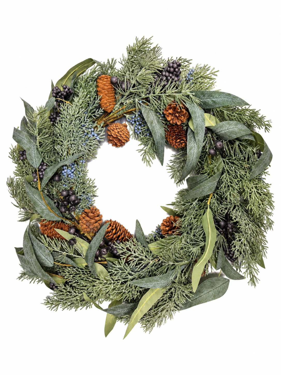 Xmas Eucalyptus Blue Berry Wreath