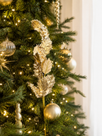Xmas Metallic Holly Spray