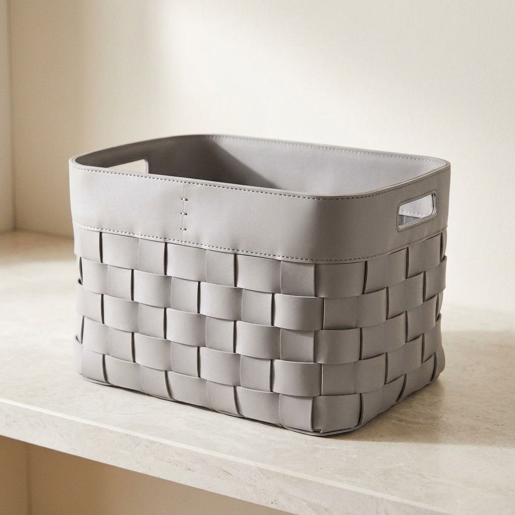 Madison Faux Leather Basket