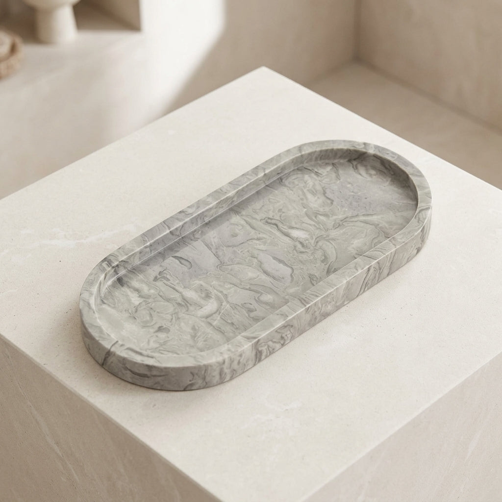 Leroy Marble Curve Tray