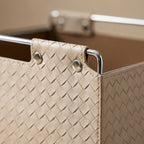 Kingsley Faux Leather Woven Basket