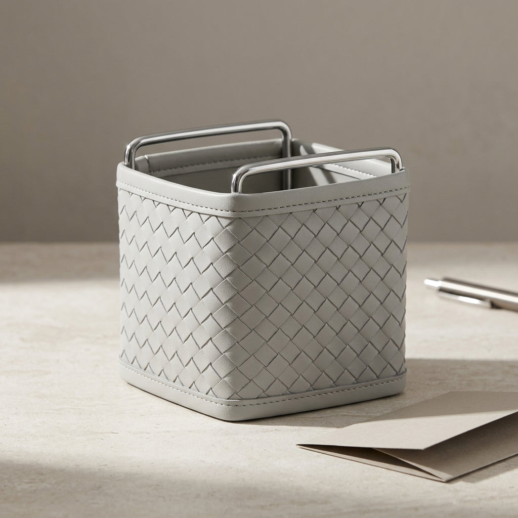 Kingsley Faux Leather Woven Holder