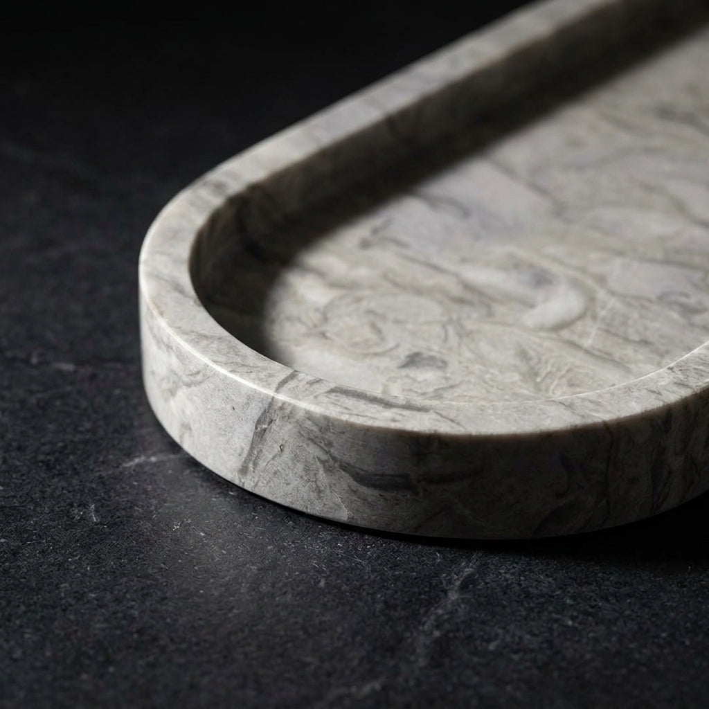 Leroy Marble Curve Tray