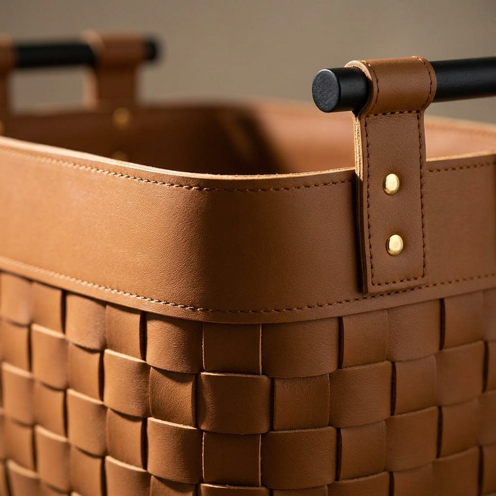 Kesington Faux Leather Basket