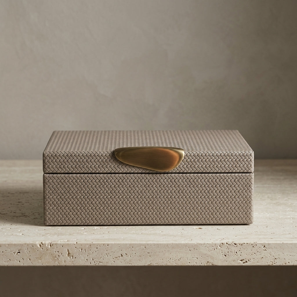 Oberio Faux Leather Box