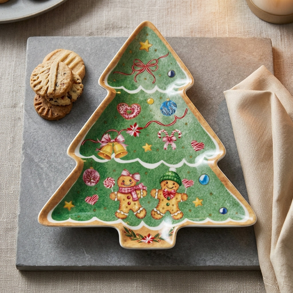 Happy Holiday Tree Plate