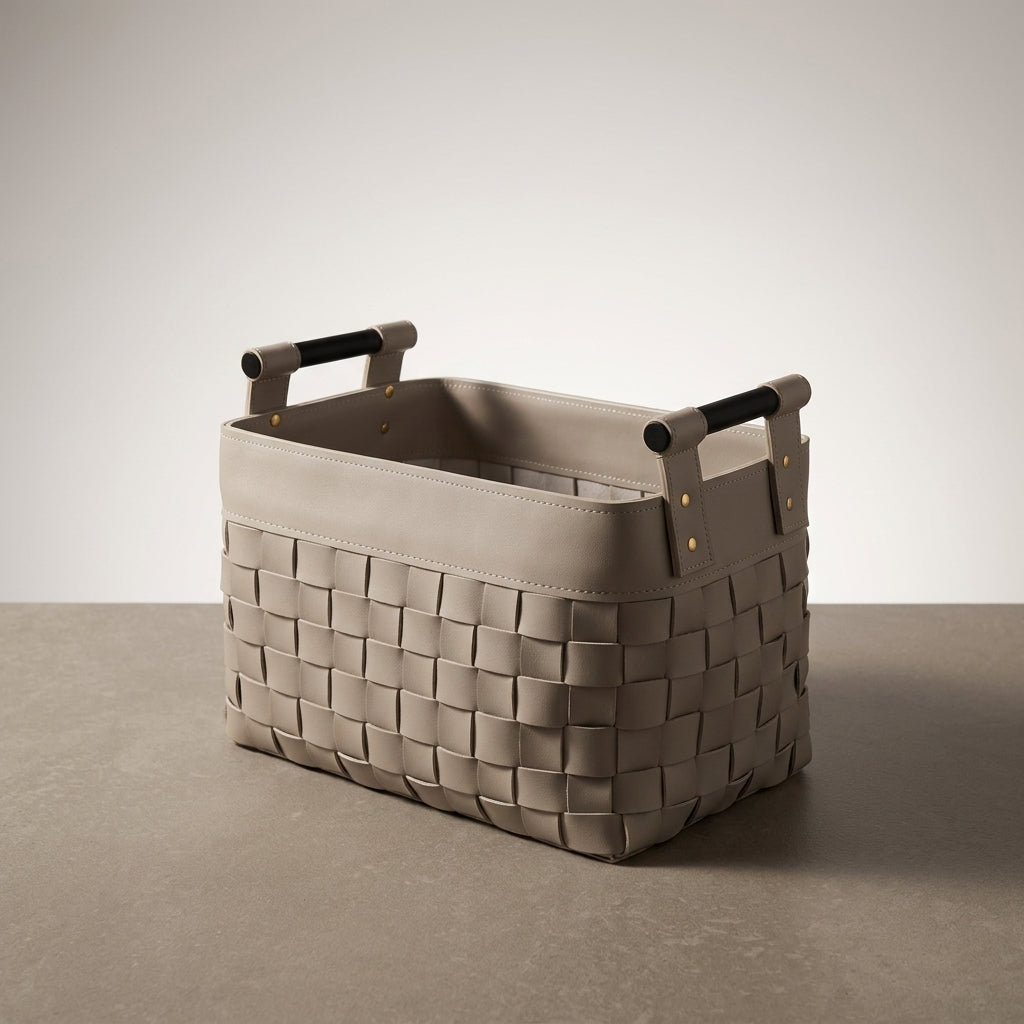 Kesington Faux Leather Basket