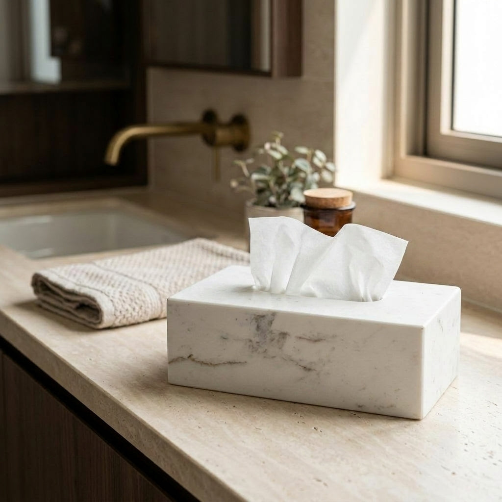 Vera Marble Tissue Box