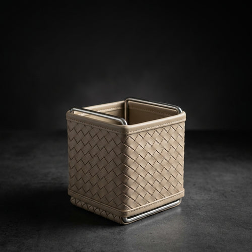 Kingsley Faux Leather Woven Holder