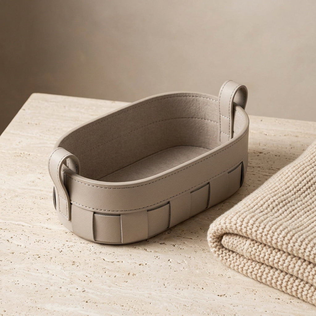 Lexon Faux Leather Basket